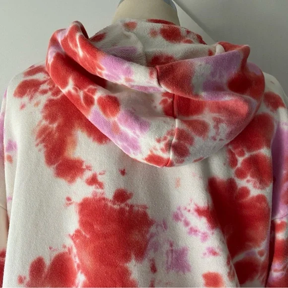 PJ Salvage Daydream Doodles Tie Dye Hoodie S | Oversized Cozy Terry Pullover | - Picture 10 of 14